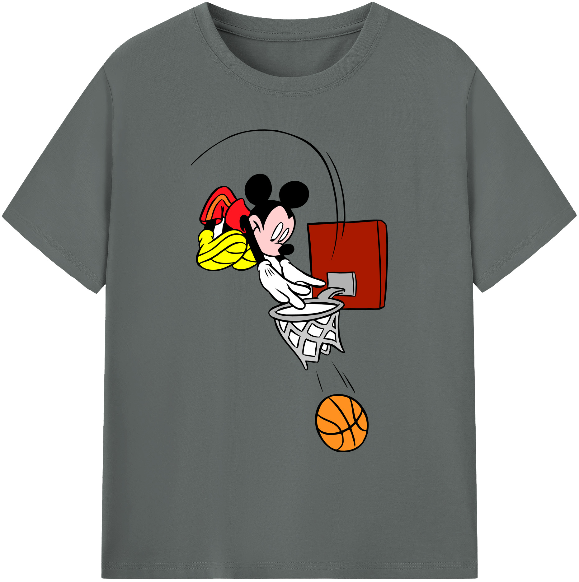 ミッキーマウス Mickey Mouse 綿100％ メンズ半袖Tシャツ｜肌触りやわらか＆通気性